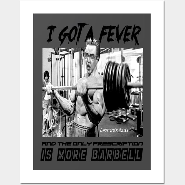 I Need More Barbell Wall Art by Christastic